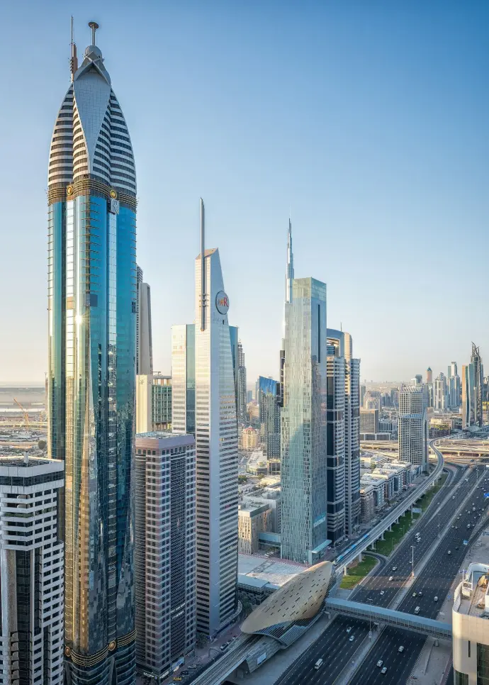 birds eye view of high-rise buildings